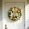 Easter Wreath, Cute – Egg And Carrot Shaped, Festive Decoration, Suitable For Front Door, Friends And Family Gatherings,  And Outdoor Home Decor.