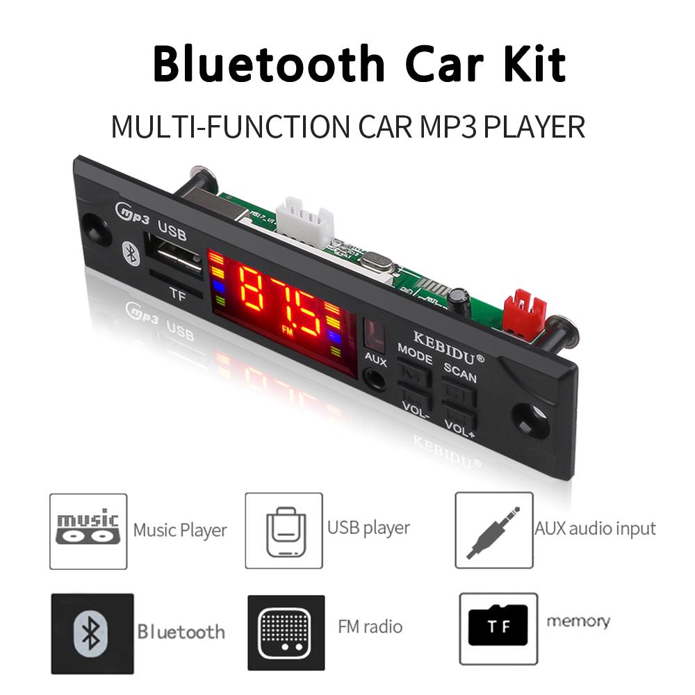 Bluetooth 5.0 MP3 Декодер Плата DIY DC 9V 12V USB TF Радио AUX Модуль Автомобильный Комплект Беспроводной MP3 Музыкальный Плеер Громкая Связь Для Динамика 4