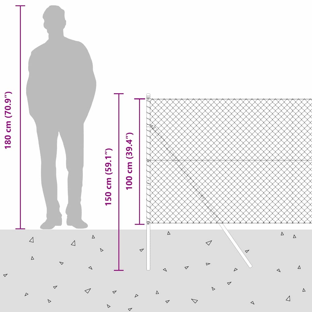 Ground Fix Welded Wire Fence 10 x 1 m (W x H)