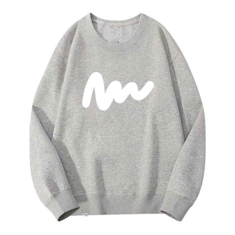 Trendy American-Style Drop-Shoulder Loose Round-Neck Sweatshirt for Men and Women, Autumn and Winter Japanese-Style Couple Wear, Youth Student Tops