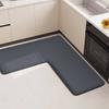 Однотонный кухонный коврик большого размера, толстый L-образный впитывающий коврик для пола, нескользящий коврик, мягкий противоударный коврик, коврик для ванной