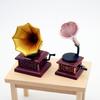 Кукольный домик Винтажный граммофон Миниатюры Модель Гостиная Аксессуары для кукольного домика Декор Детские игрушки для ролевых игр Украшения Подарки