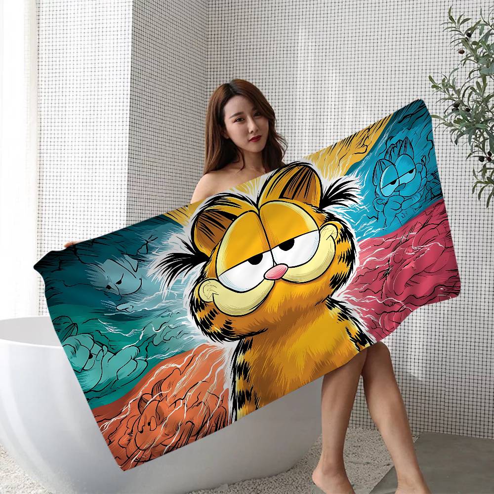 Cute Anime G-Garfields Cat Big Microfiber Beach Towels Quick Dry Towel Sand Beach Towels Pool Towel For Travel Swim Pool Yoga