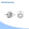 uxcell 5pcs MR104ZZ Deep Groove Ball Bearing 4x10x4mm Chrome Steel Miniature Bearing Double Sealed Precision Bearing P5 (AB EC 5)
