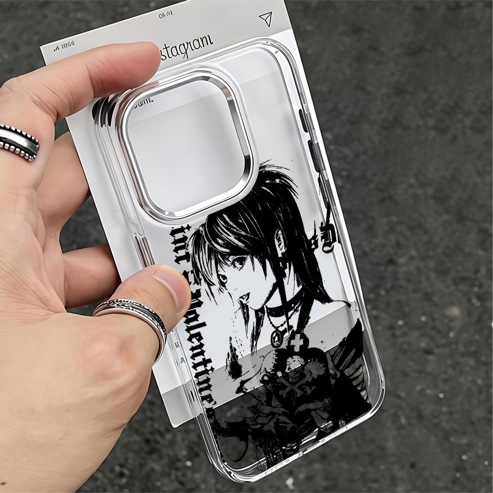 Чехол для телефона Аниме D-Death Note Для iPhone 17 16e 16 15 14 13 12 11 mini Pro Max X XR XSMAX 8 7 Air Plus Прозрачный Мягкий Чехол