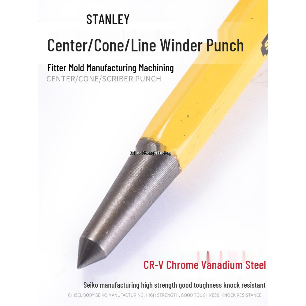 Stanley Punch Set: Center, Marking, Pilot, Pin, Cone, Pointed, Nail, Metal Striking, Locating