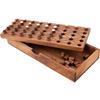 Jeu de société en bois - ENGELHART - 350510 - Fanorona Acacia - Plateau pliant - Rangement intégré