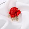 Red Rose Brooch, High-end Women's Light Luxury and High-end Feeling, Elegant Brooch, Suit Sweater Pin, Gift