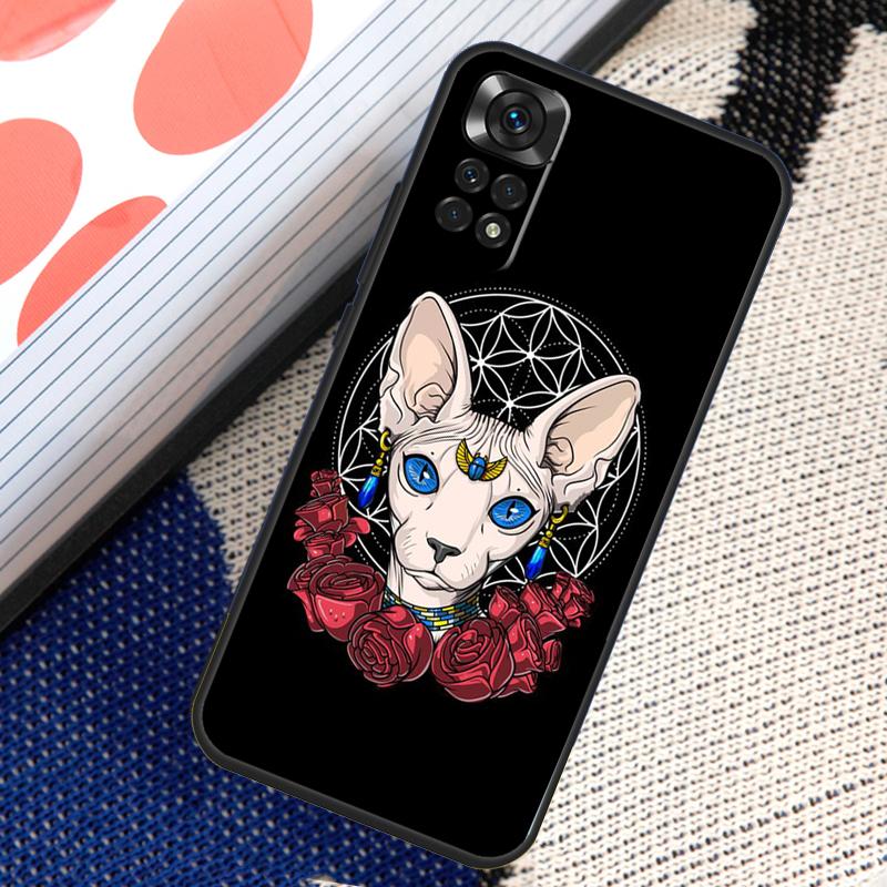 Чехол с рисунком кота сфинкса для Xiaomi Redmi Note 11 10 8 9 12 Pro Note 11S 10S 9S 8T Redmi 10 10C 12C 9C 9T