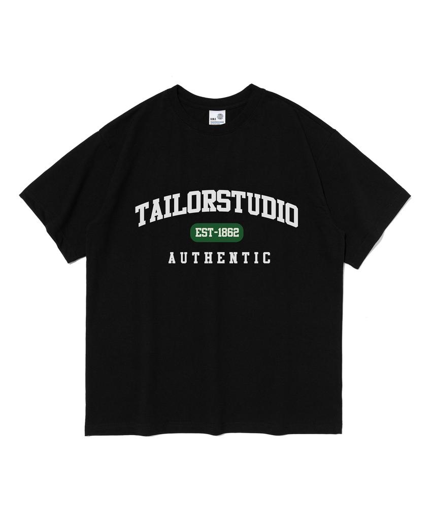 TAILOR STUDIO Est Свободная футболка с коротким рукавом (черный)