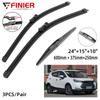 3PCS Wiper Blades For JAC Refine S3 2013-2021 24" 15" 10" Fit Front Windshield Windscreen Window Brushes Cutter Accessories 2020 2021