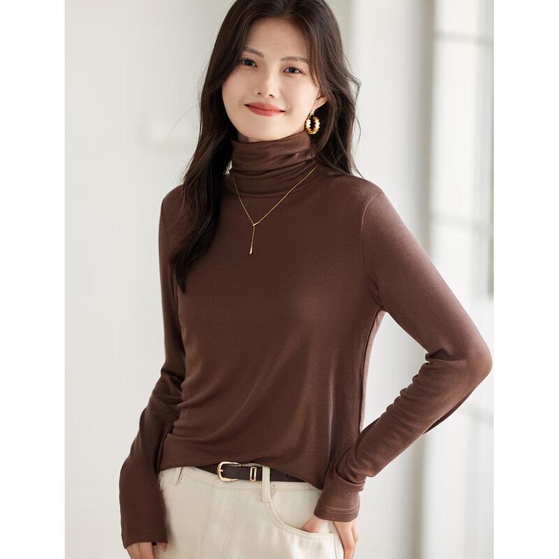 Women's Silk Blend Turtleneck Knit Top