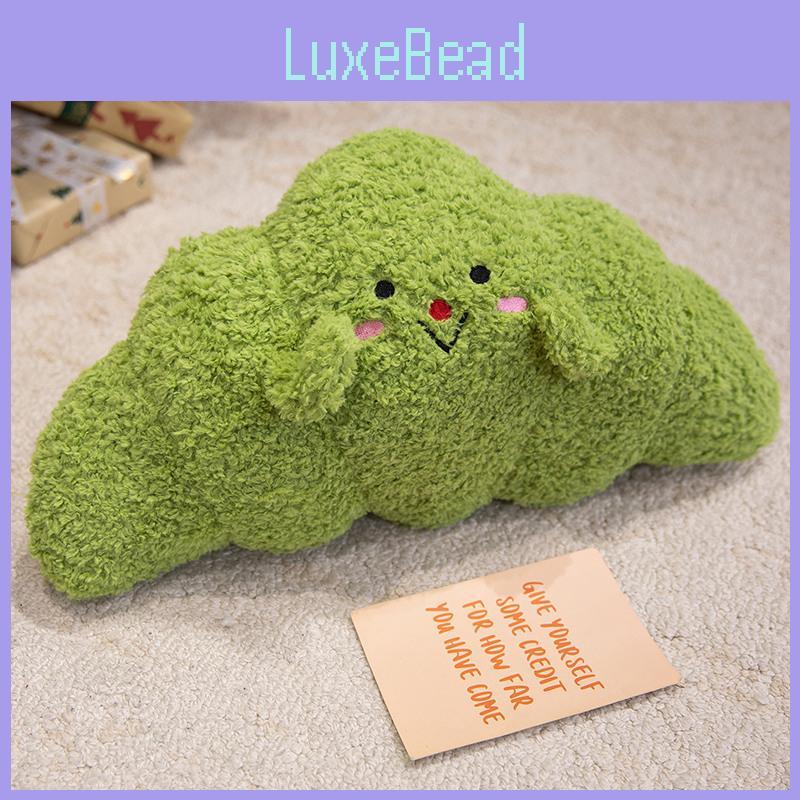 Cute Croissant Plush Pillow With Embroidery Design For Daily Sleeping Bedroom