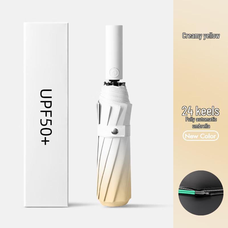 Nanqiao Gradient White Peach Pink Automatic Umbrella