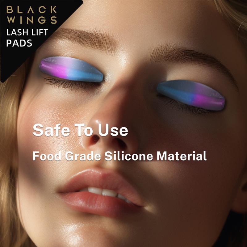 BLACKWINGS 8 пар силиконовых подушечек для завивки ресниц, подушечки для завивки ресниц, с таблицей размеров, гипоаллергенные многоразовые аксессуары