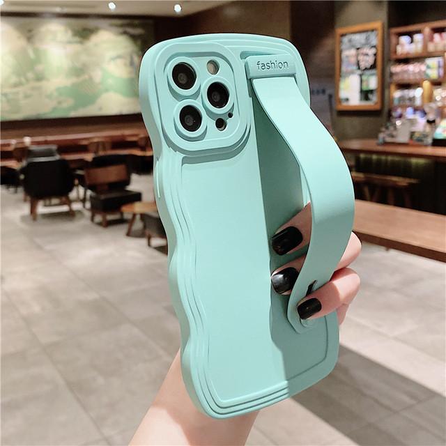 Чехол для телефона с фигурным волнистым ремешком для Iphone 14 13 12 11 Pro Max Xr Xs Max Xs 13pro 11 14 Plus, противоударный бампер, мягкая задняя крышка