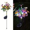 Dazzling solar butterfly garden light - with dual effects (static and flickering) Courtyard Art 17 Butterfly and Flower Ensemble