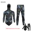 New 7mm Diving Suit CR Light Leather Fishing Suit Split Camouflage Thick Hooded Warm Fishing Suit Jellyfish Suit