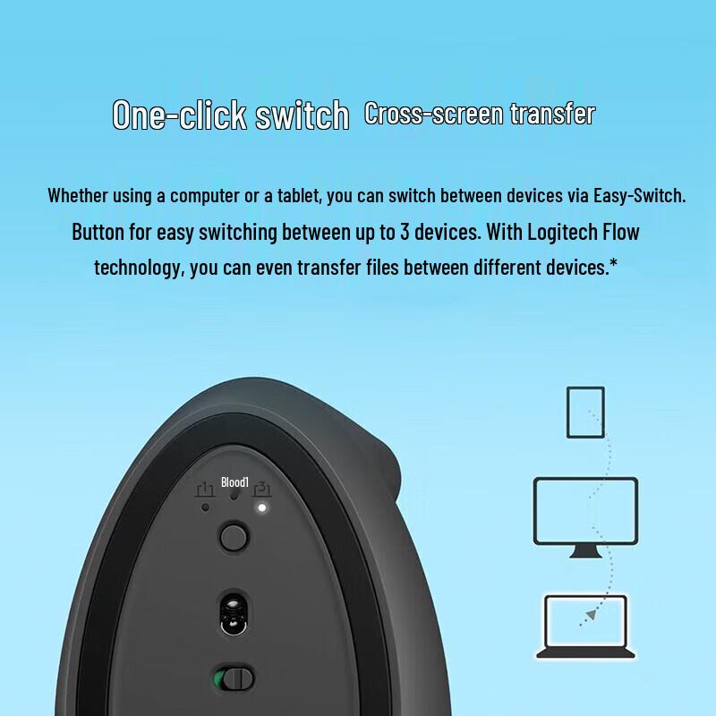 Logitech Lift Ergonomic Vertical Wireless Mouse