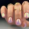 Vintage Lemon Fake Nails Short Round Nail Tips Detachable False Nails for DIY