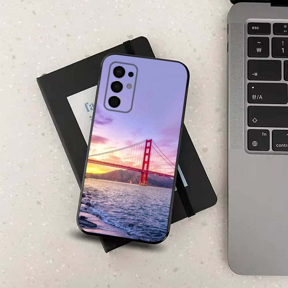 Чехол для телефона 'Мост Золотые Ворота' для Samsung Galaxy A73, 31, 32, 72, 41, 53, 52, 71, 22, 5G, Note, J7, 8, 9 Мягкий черный силиконовый чехол