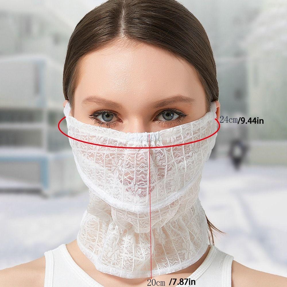 Neck Protection Lace Face Scarves Sunscreen Veil Anti-uv Face Cover Sunscreen Mask Face Scarf