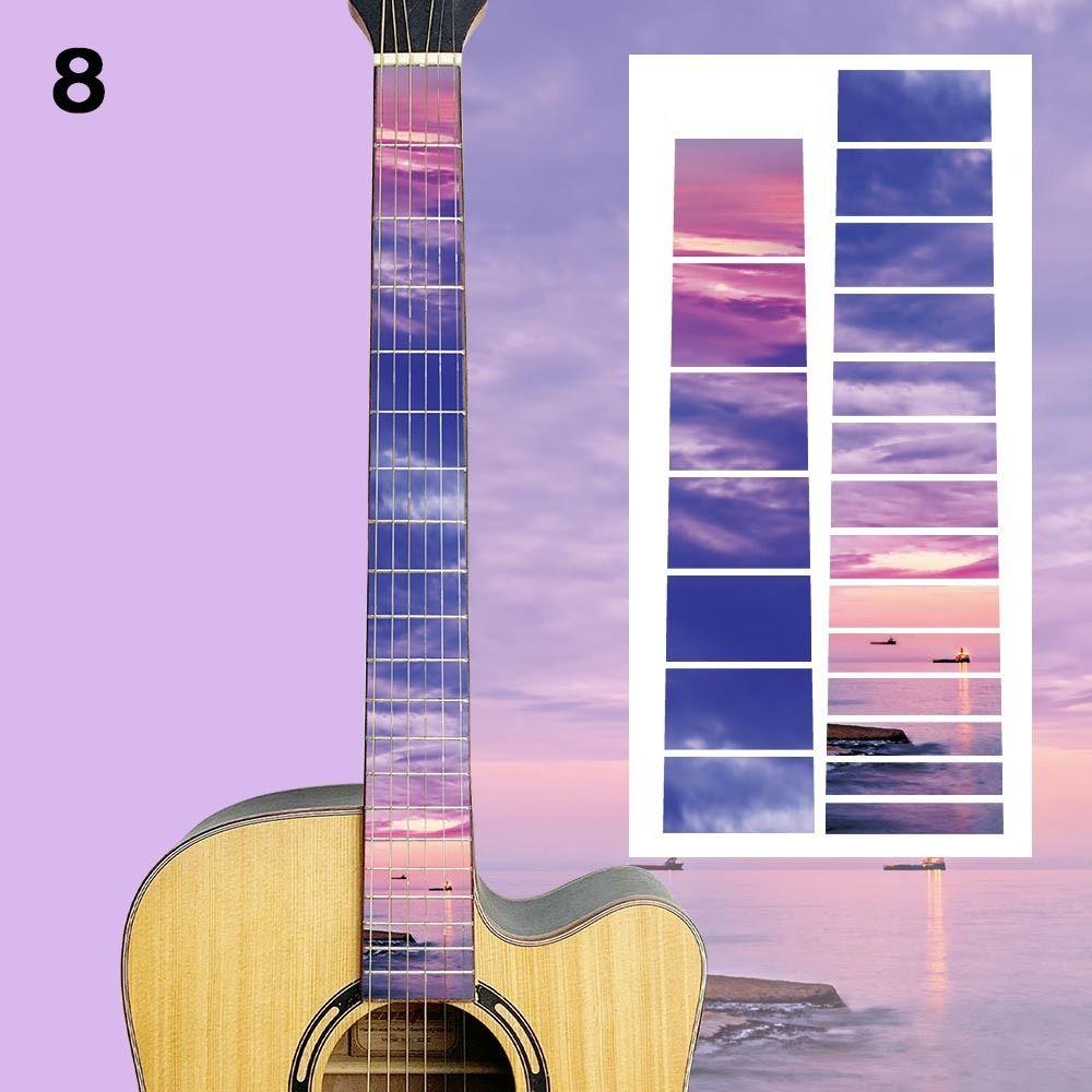 Запчасти для электрогитары, ультратонкие наклейки, аксессуары для гитары, инкрустированные крестом наклейки, наклейка на гриф