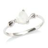 Silver Ring 'Goddess Opal' White Silver (rhodium) - 7 Mm