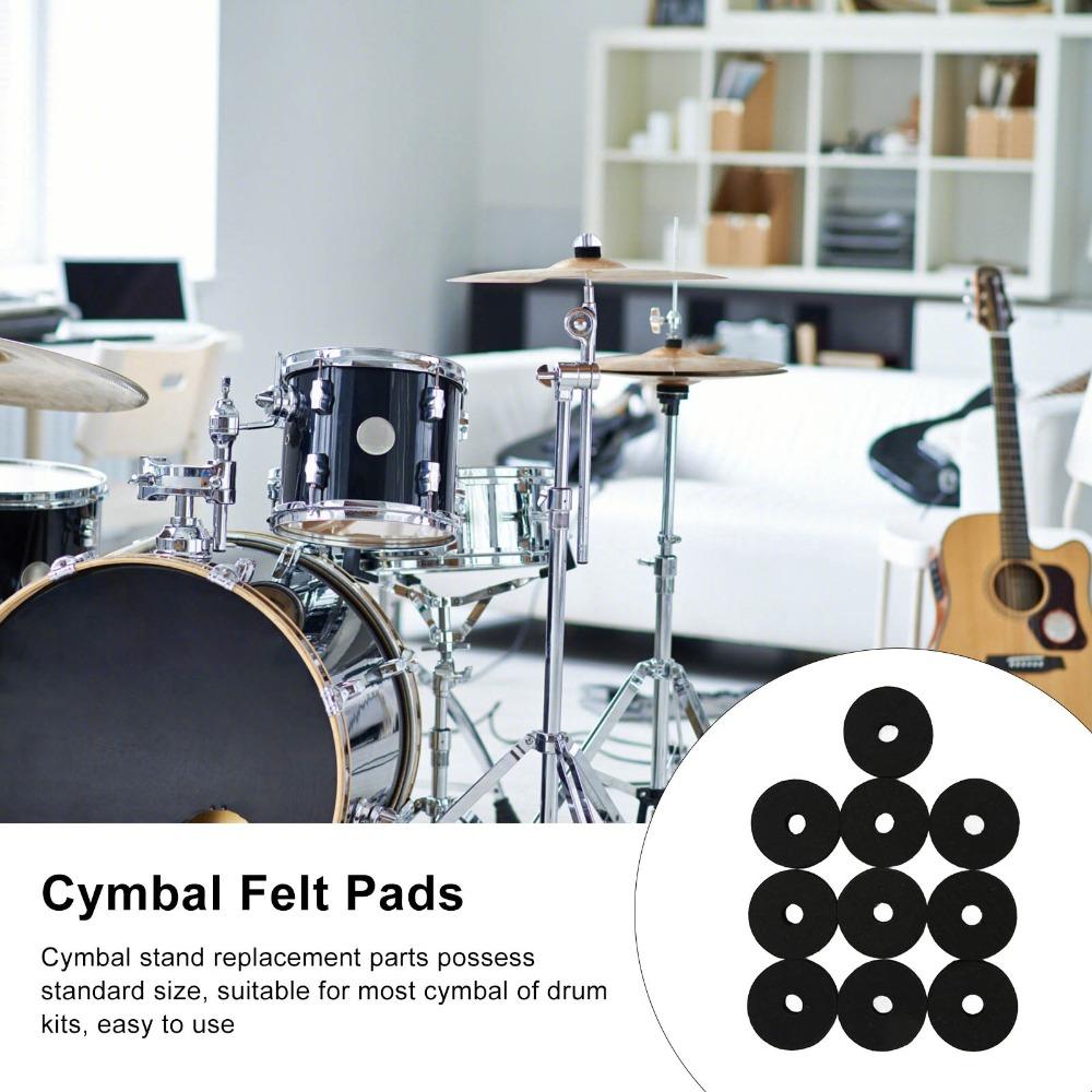 20PCS Felt Felt Washer Pads Black And Grey Drum Set Accessory Cymbal Felt Washer For Drummers