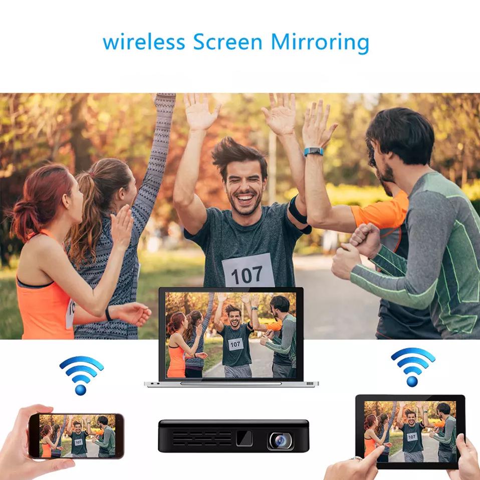 Портативный 3D Мини Домашний 4K DLP Проектор P09 с Батареей — Второе Поколение