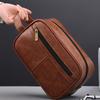 Деловая дорожная портативная мужская косметичка Модная ретро кожаная утолщенная косметичка Сумка