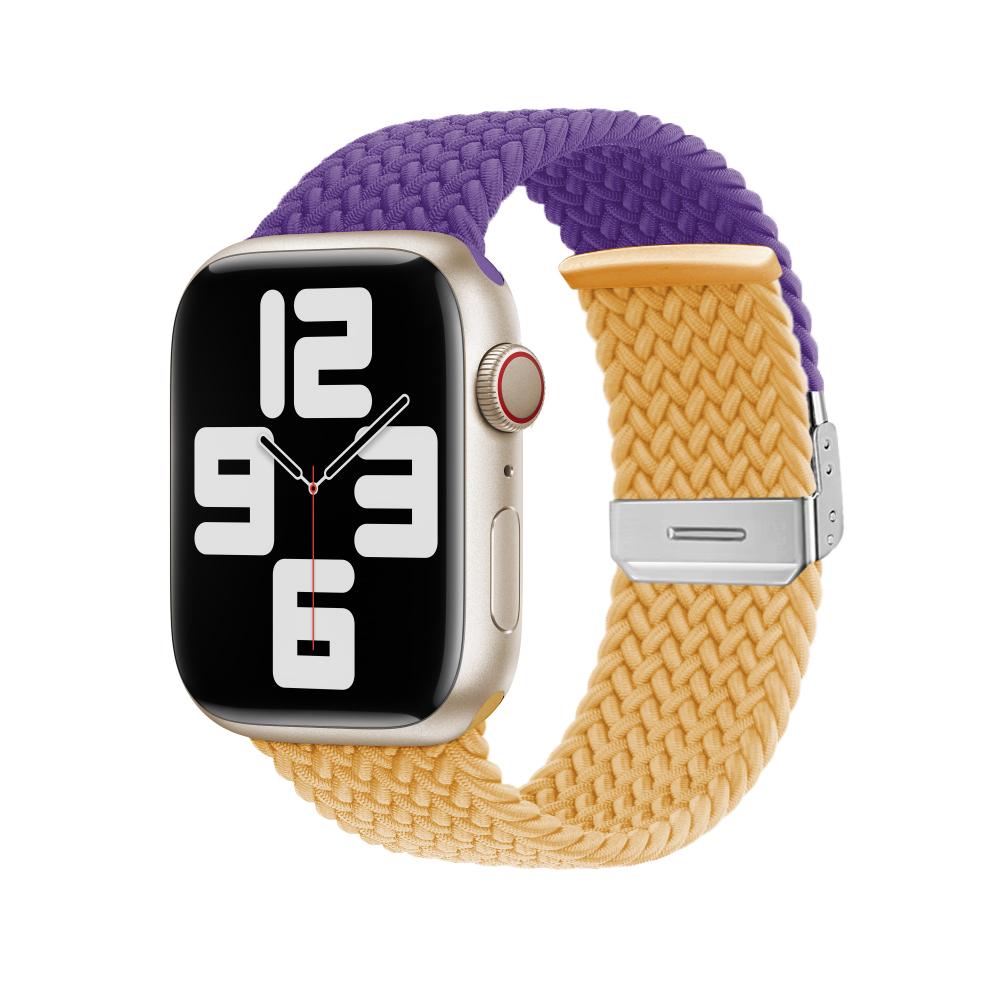 Плетеный нейлоновый ремешок для Apple Watch Band Ultra 10 9 8 7 49 мм 46 мм 45 мм 44 мм Регулируемый браслет 6 5 4 SE 41 мм 42 мм 40 мм Correa
