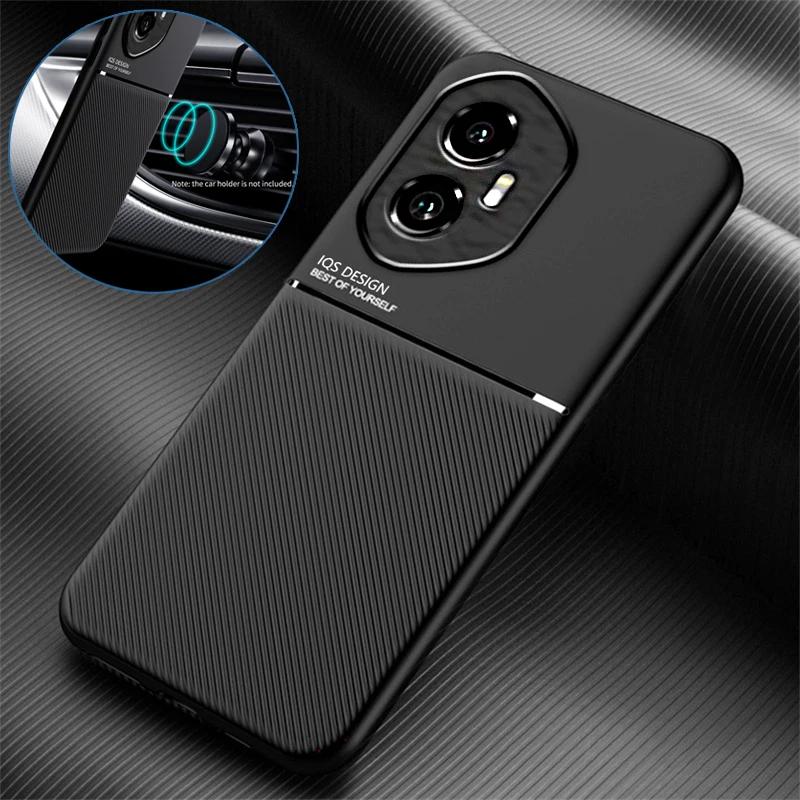 Автомобильный магнитный текстурный чехол для телефона для Honor 400 Pro Мягкий силиконовый противоударный защитный чехол на заднюю панель для Huawei Honor 400 Lite