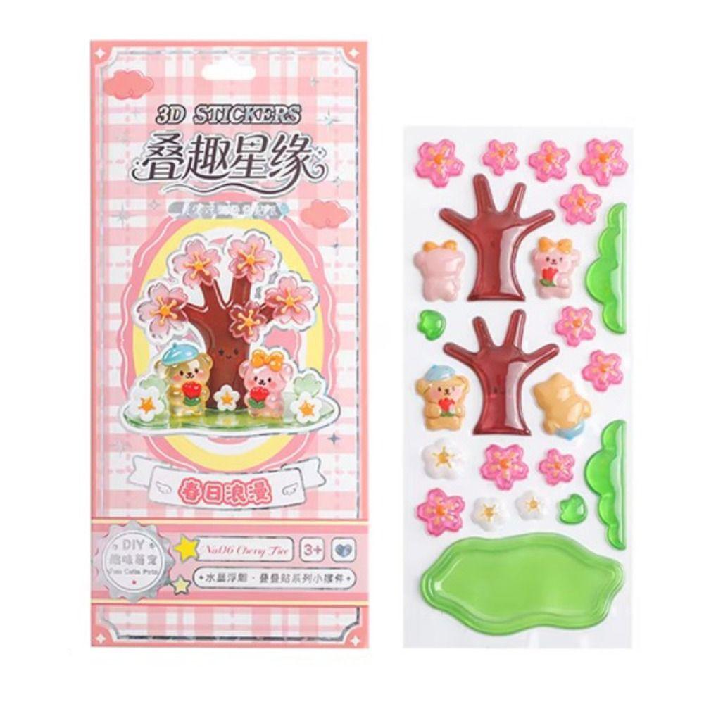 DIY 3D Embossed Stickers Handmade Ornament Kids Reward Stickers Scrapbooking
