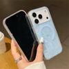 Магнитный мягкий ПК-чехол с текстурой блестящей ракушки для Magsafe iPhone 17 16 15 14 13 12 Pro Max Plus 11 Беспроводная зарядка Задняя крышка телефона