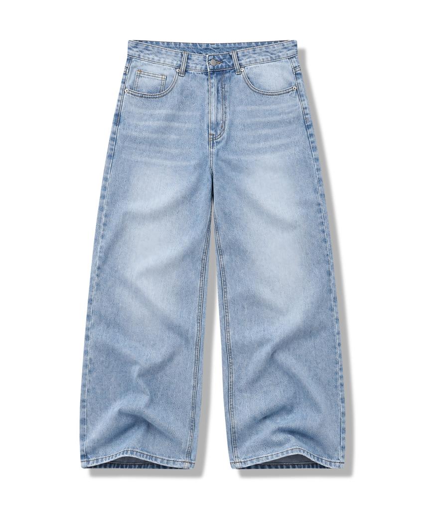 ORIGINALDAY Vintage Fade Wide Wash Denim Pants [Light Blue]