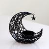 Moon Shaped Candle Holder Tealight Holder Metal Moon Candle Stand Candlestick for Christmas Dining Wedding Home Decors