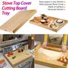 Бамбуковая крышка для раковины Крышка для варочной панели автодома Многоцелевые крышки для столешницы Экономия места Разделочная доска для варочной панели для газовых горелок