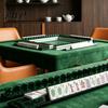 Mah Jongg Rack Mahjong with Detachable Magnetic Pusher, Scalloped Acrylic Set Tile Holder & Pusher Set, American Accessories
