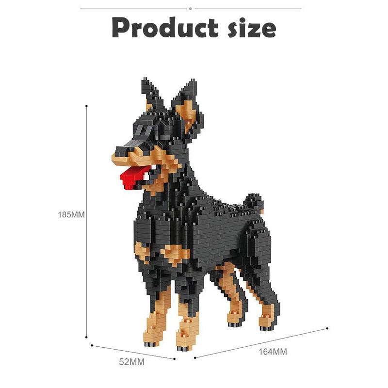 Cartoon Animal Building Blocks Diamond Bricks Creative Pet Dog Famous Husky Poodle Model Educational Toys Kids Adults Gifts