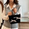 Square Bow Handbag Lace Sweet Crossbody Bag Rural Style Lattice Handbag  Gifts