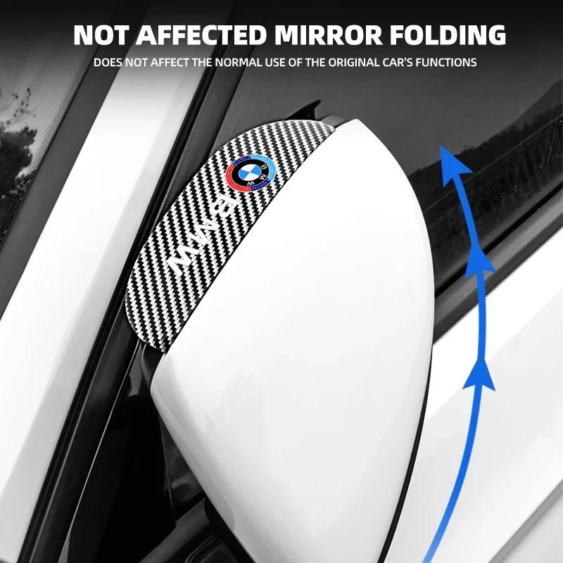 XTBZN1 2pcs Car Rear View Mirror Sticker Rain Eyebrow For BMW 50th Kith 5 Series F20 E39 F10 F30 E90 E46 E60 G60 X5 E87 F11 G20 G32 G30