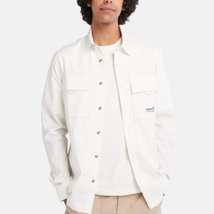 Timberland Shirts Men's White Lapel Moderate Other (Unisex) Shirts A6RC9 CM9