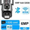 4K 9MP WiFi IP Outdoor Three Lens 8X Zoom PTZ Home AI Tracking Security Protection 6MP CCTV Camera ICSee