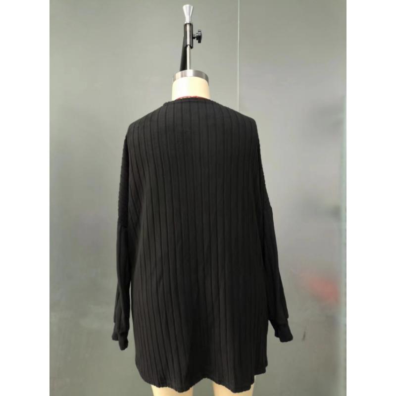 Осенне-зимний женский однотонный свободный кардиган с длинным рукавом, трикотажная куртка больших размеров