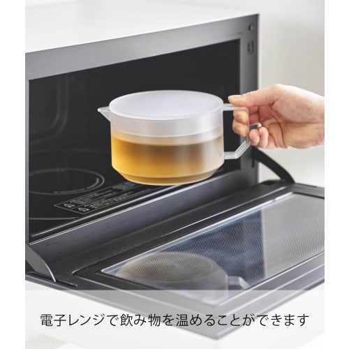 Yamazaki Tower Teapot, White, 13.2cm W x 17.6cm D x 7.9cm H (including handle), 600ml, Dishwasher and Microwave Safe, Easy to Clean, Lid and Strainer