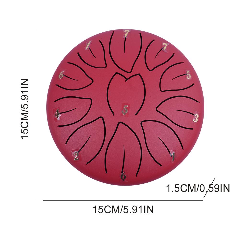6-дюймовый 11-нотный стальной язычковый барабан с барабанными палочками, молоточками, медиаторами, ударными инструментами, барабаном Sound Healing, ручными барабанами