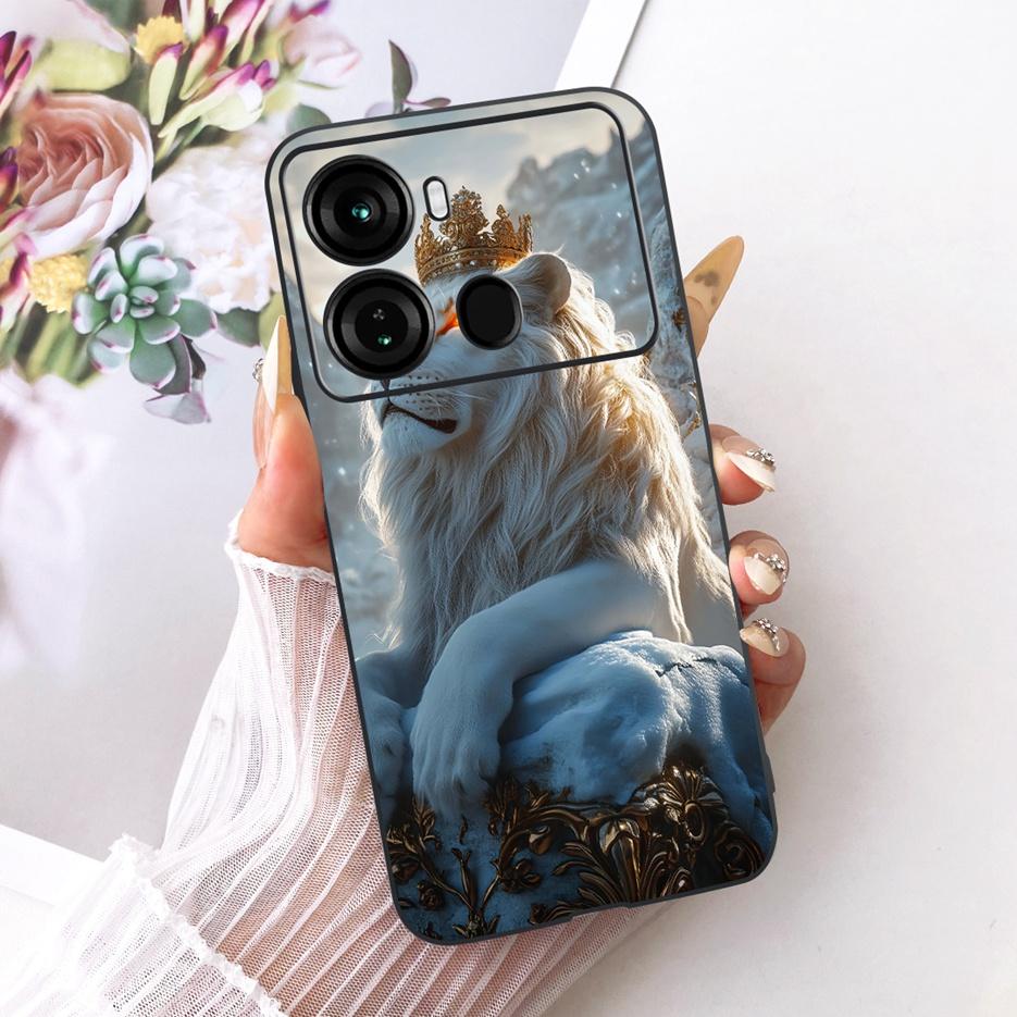 For Itel P40 Plus Case P683L Luxury Butterfly Tree Painted Cover Soft Silicone Phone Case For Itel P40 P662L P 40 ItelP40 + Bags