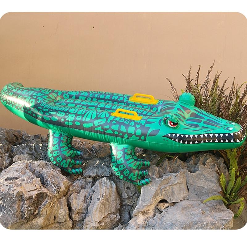 Pool Inflatable Floatings Row Crocodiles Shape Pool Toy Childrens Floatings Bed