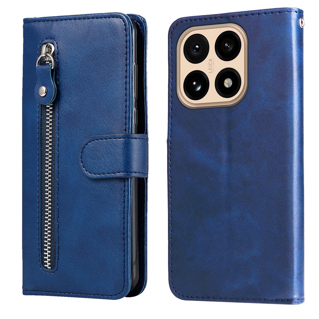 For Xiaomi 15T PU Leather Cases with Zipper Pocket Wallet Phone Cover Stand